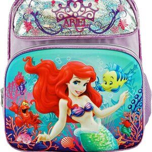 Disney The Little Mermaid Ariel Toddler Backpack 3D EVA Molded 12-inch